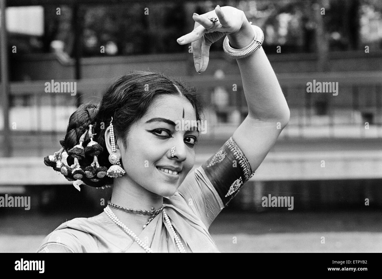 Indische klassische Tänzer, London, 28. August 1965. Stockfoto
