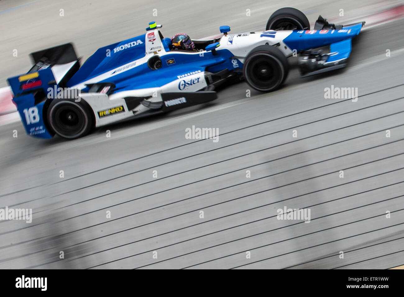 12. Juni 2015: Pippa Mann #18 von Dale Coyne Racing Praktiken für die Honda Indy an Exhibition Place in Toronto, ON. Stockfoto