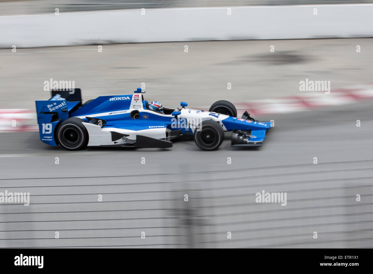 12 Juni 2015:Tristan Praktiken Vautier #19 für die Honda Indy an Exhibition Place in Toronto, ON. Stockfoto