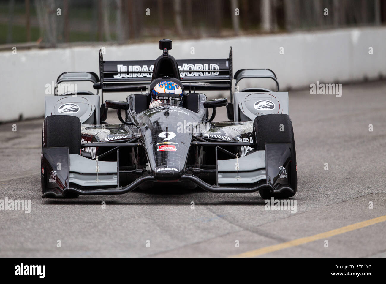 12. Juni 2015: Scott Dixon #19 von Target Chip Ganassi Racing Praktiken für die Honda Indy an Exhibition Place in Toronto, ON. Stockfoto