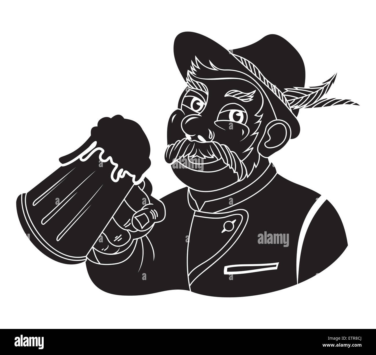 Vektor-Illustration des Zeichens Oktoberfest Stockfoto