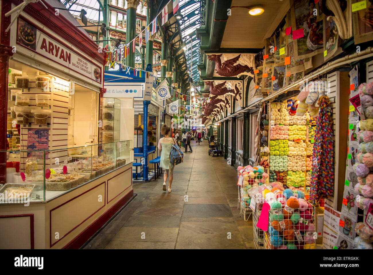 Leeds-Markt, Leeds, UK. Stockfoto