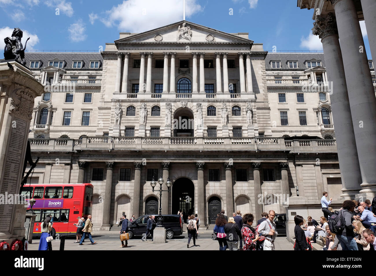 Einen Überblick über die Bank of England Stockfoto