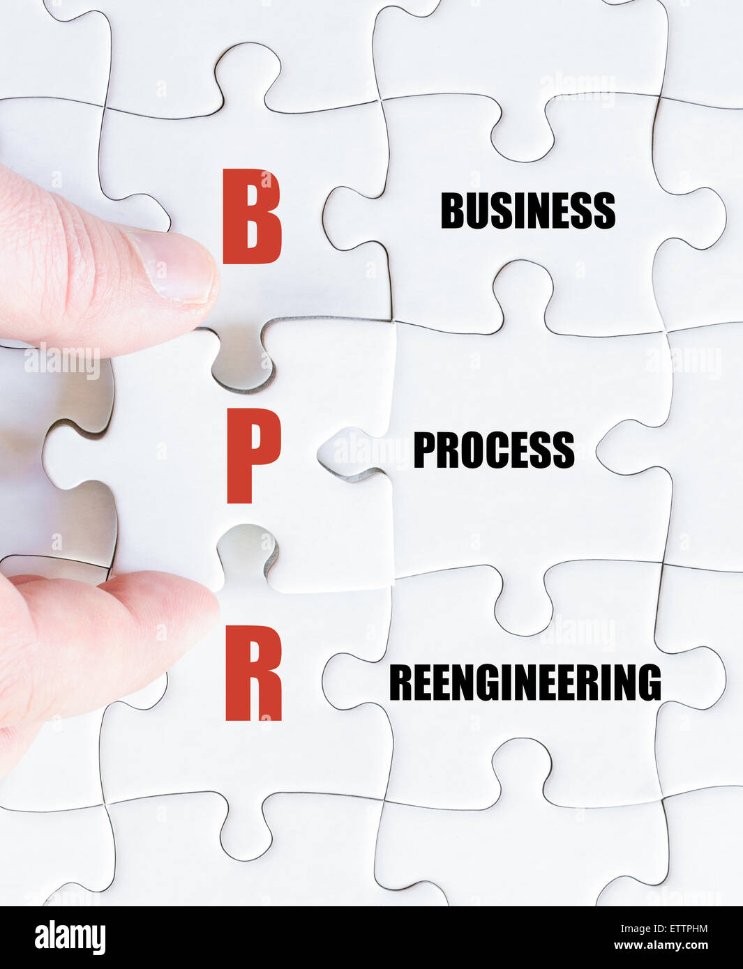 Konzept-Bild des Business Akronym BPR als Business Process Reengineering Stockfoto