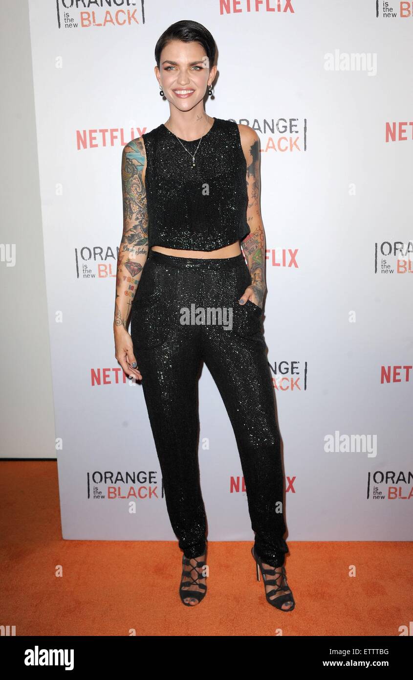 Ruby Rose im Ankunftsbereich für Netflix feiert ORANGE ist das neue Schwarz mit ORANGECON 2015, Oberlicht Clarkson Square, New York, NY 11. Juni 2015. Foto von: Kristin Callahan/Everett Collection Stockfoto