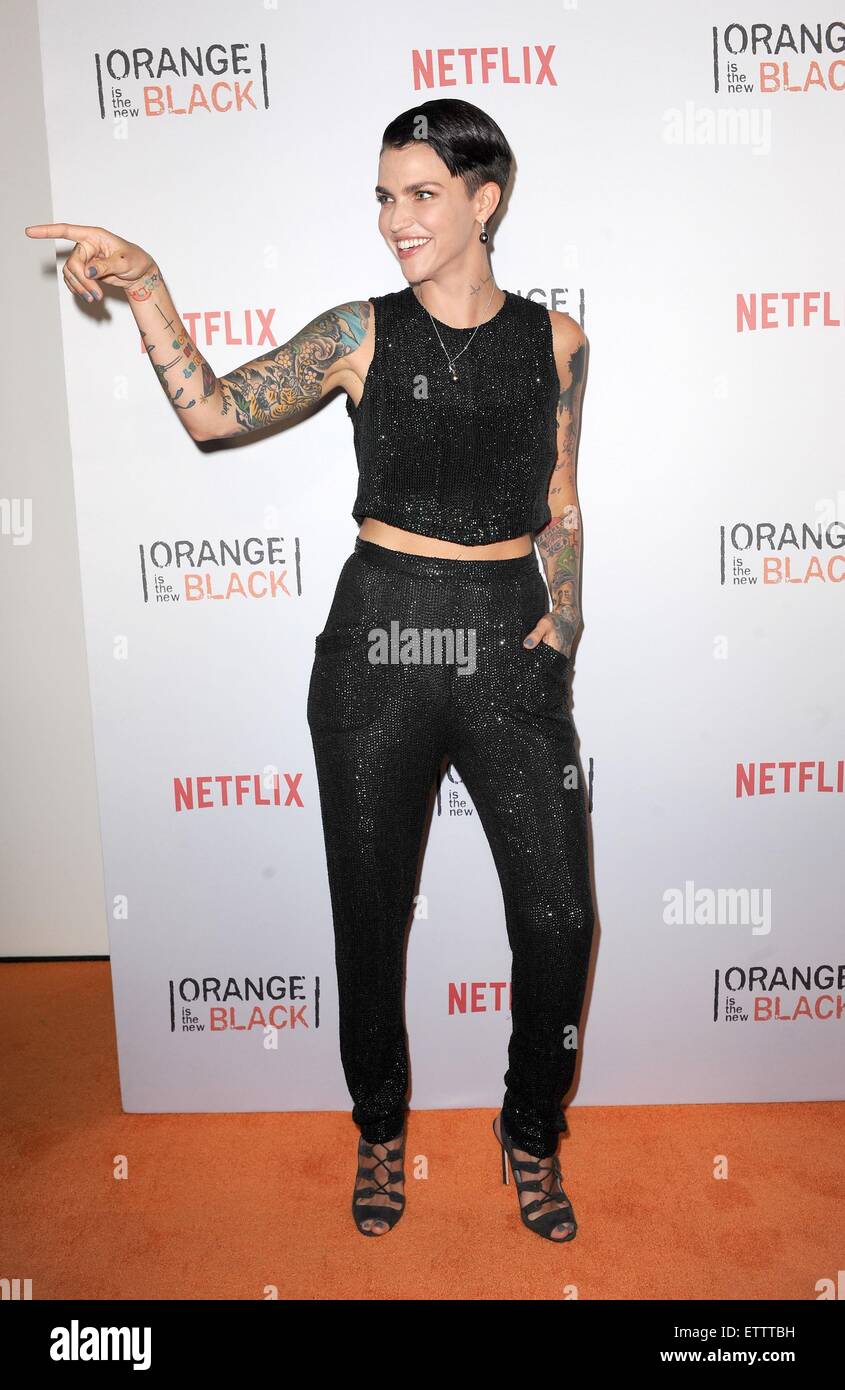 Ruby Rose im Ankunftsbereich für Netflix feiert ORANGE ist das neue Schwarz mit ORANGECON 2015, Oberlicht Clarkson Square, New York, NY 11. Juni 2015. Foto von: Kristin Callahan/Everett Collection Stockfoto