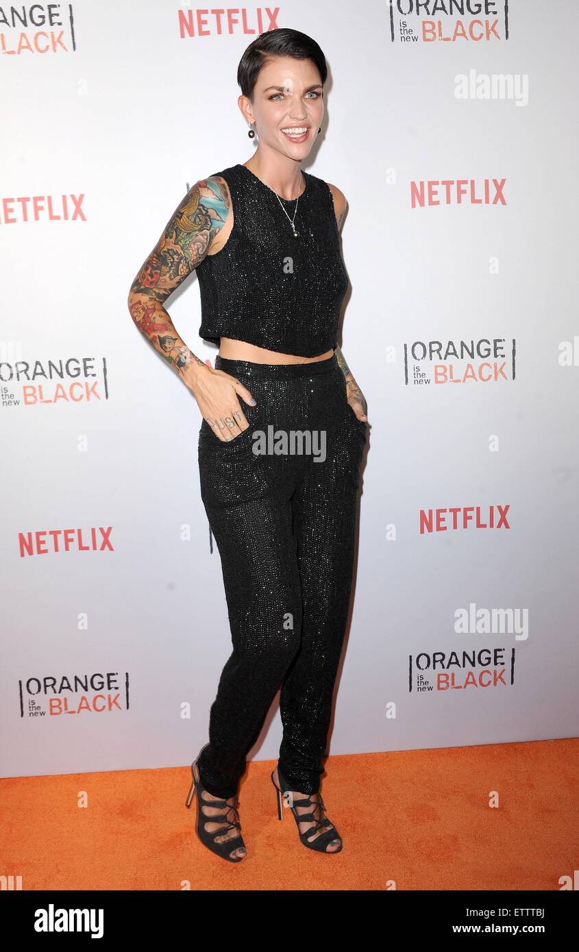 Ruby Rose im Ankunftsbereich für Netflix feiert ORANGE ist das neue Schwarz mit ORANGECON 2015, Oberlicht Clarkson Square, New York, NY 11. Juni 2015. Foto von: Kristin Callahan/Everett Collection Stockfoto