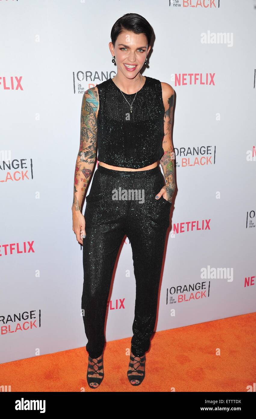 Ruby Rose im Ankunftsbereich für Netflix feiert ORANGE ist das neue Schwarz mit ORANGECON 2015, Oberlicht Clarkson Square, New York, NY 11. Juni 2015. Foto von: Gregorio T. Binuya/Everett Collection Stockfoto