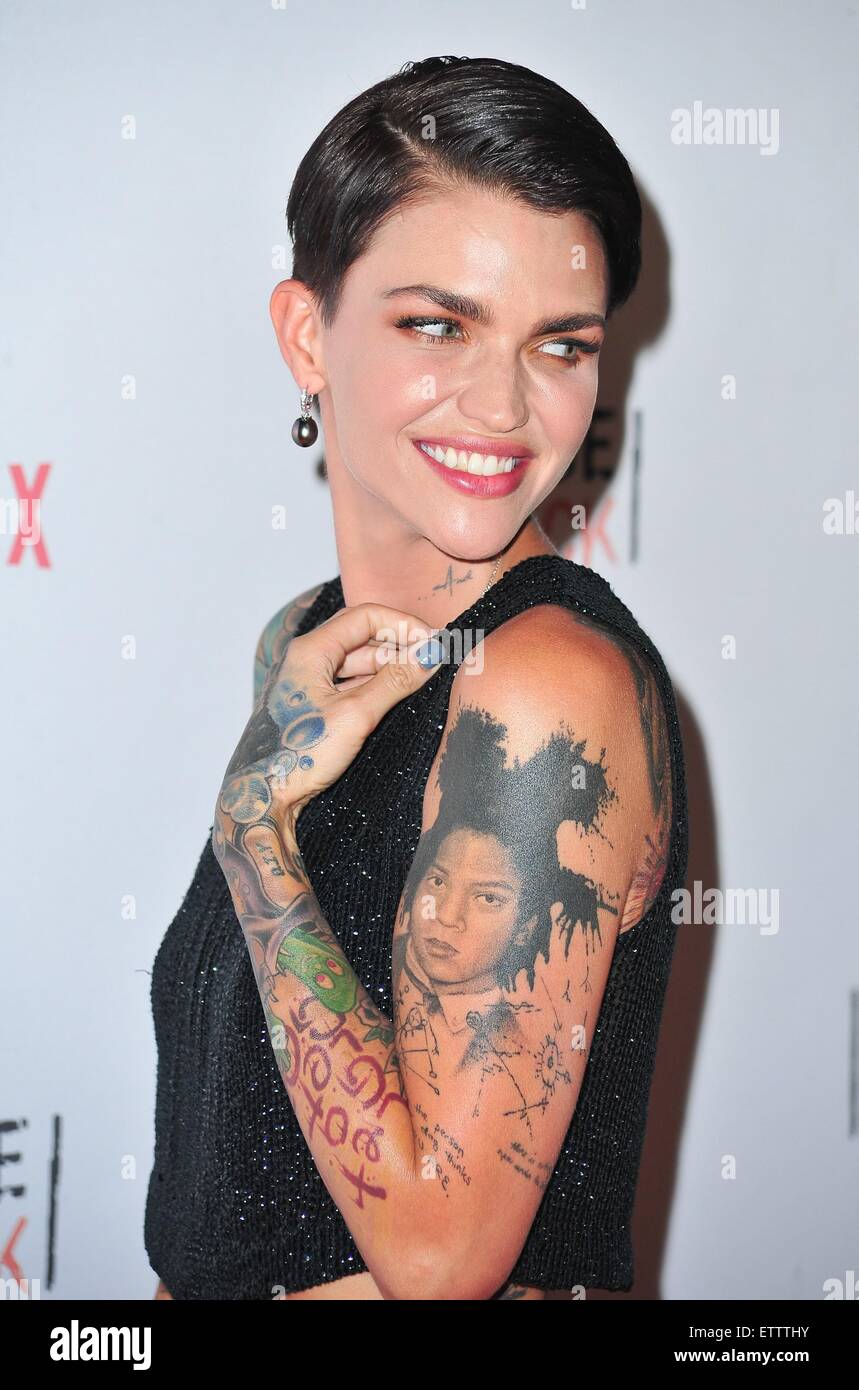 Ruby Rose im Ankunftsbereich für Netflix feiert ORANGE ist das neue Schwarz mit ORANGECON 2015, Oberlicht Clarkson Square, New York, NY 11. Juni 2015. Foto von: Gregorio T. Binuya/Everett Collection Stockfoto