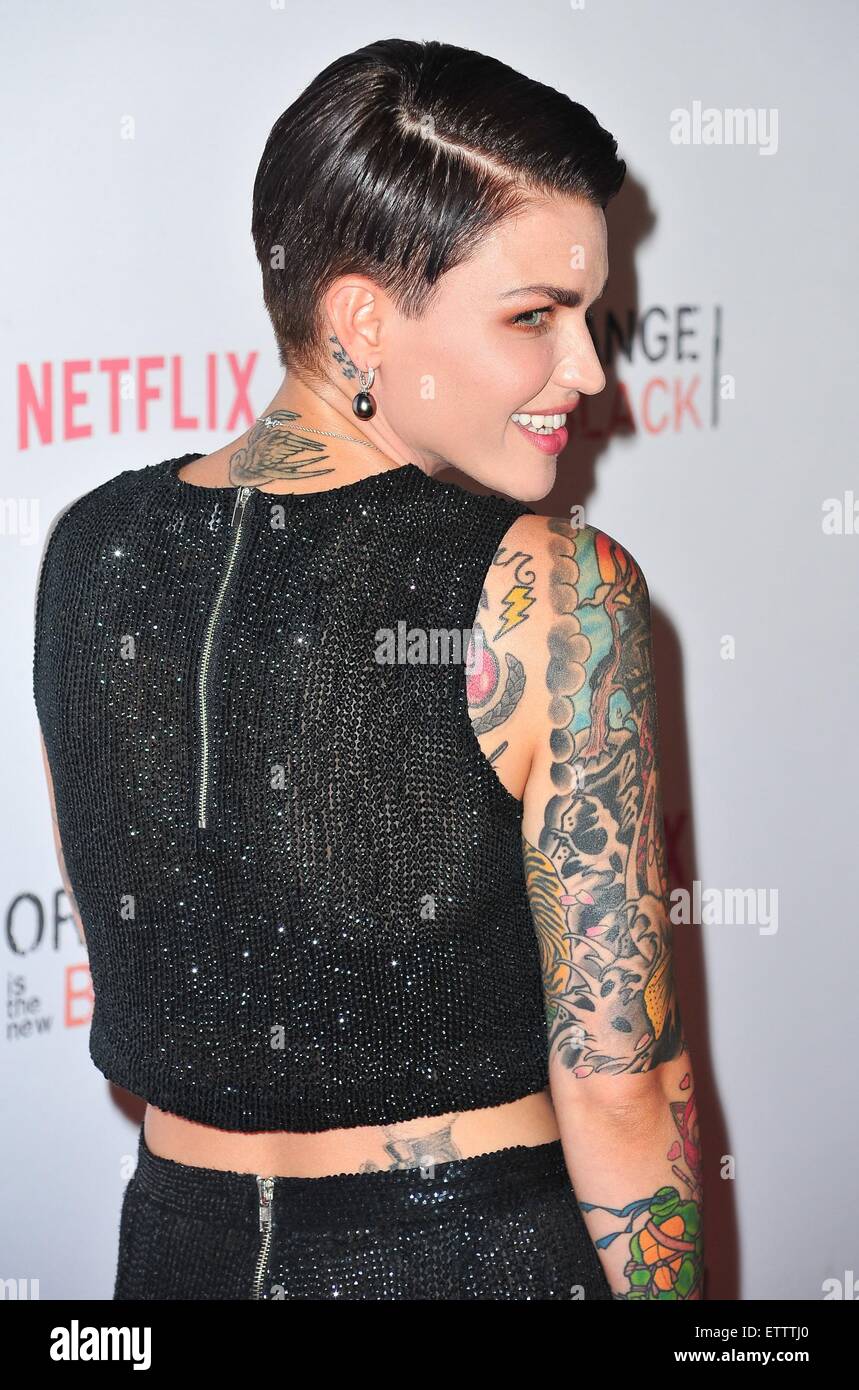 Ruby Rose im Ankunftsbereich für Netflix feiert ORANGE ist das neue Schwarz mit ORANGECON 2015, Oberlicht Clarkson Square, New York, NY 11. Juni 2015. Foto von: Gregorio T. Binuya/Everett Collection Stockfoto