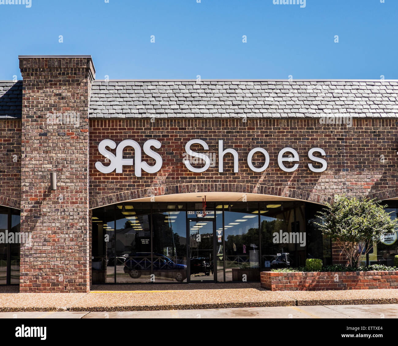 Das äußere eines SAS-Schuhe speichern in Oklahoma City, Oklahoma, USA. Stockfoto