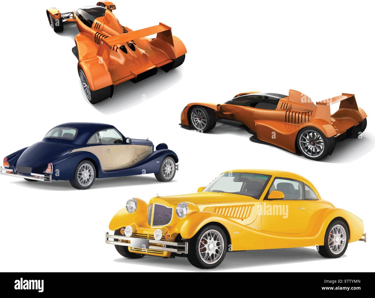 Vektor-Illustration des Concept-Car. Modelle Stock Vektor