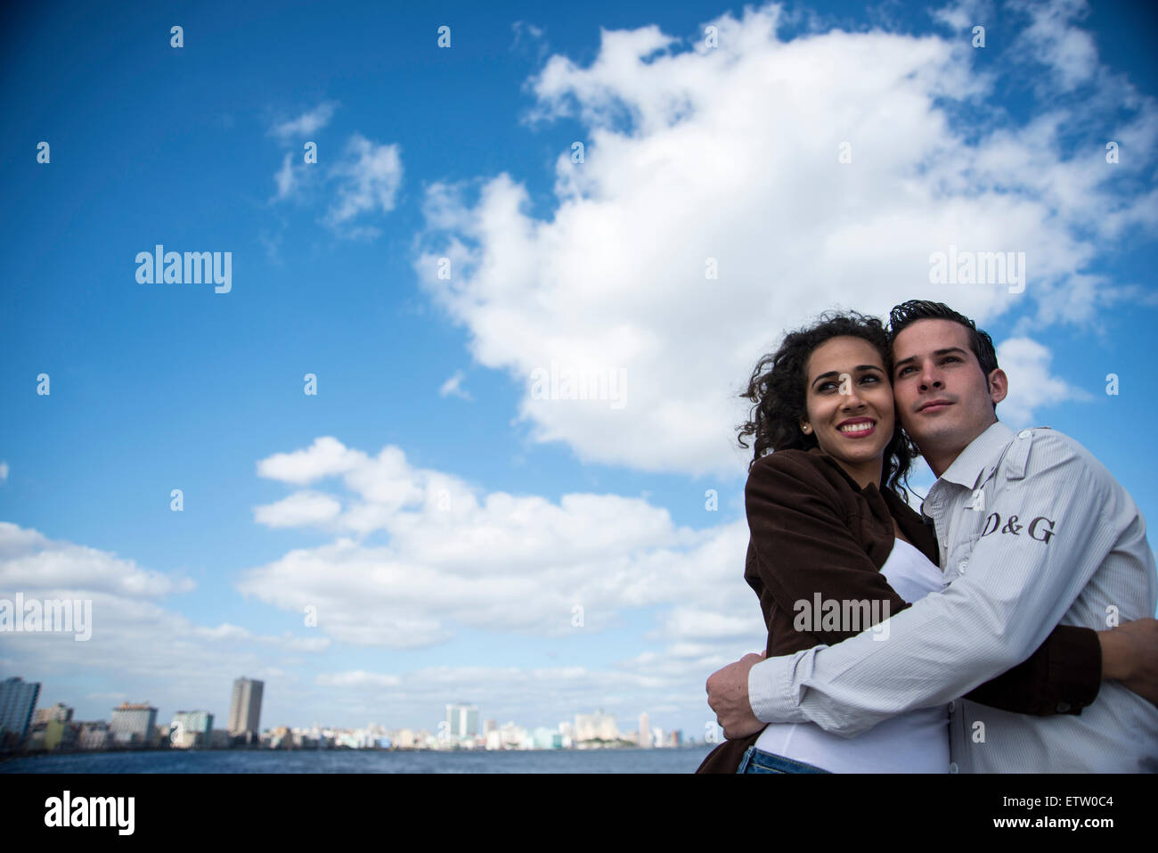 Lateinischen paar im freien Stockfoto