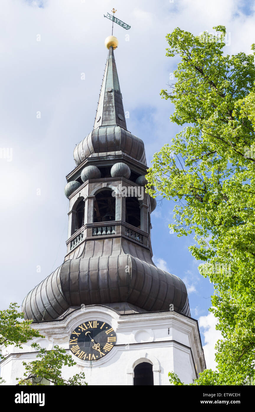 Glockenturm der Kathedrale von Saint Mary the Virgin in Tallinn (Dom), Estland Stockfoto