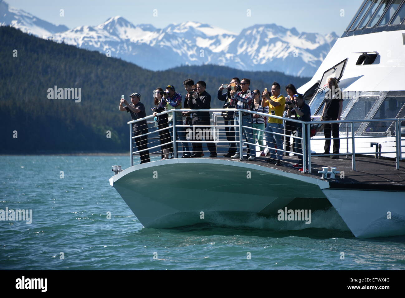 Whale Watching in Südost-Alaska Stockfoto