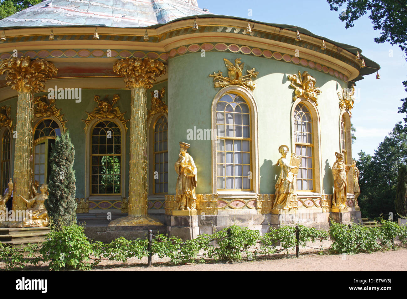 Chinesisches Haus, Teestube, Park Sanssouci, Potsdam Stockfotografie