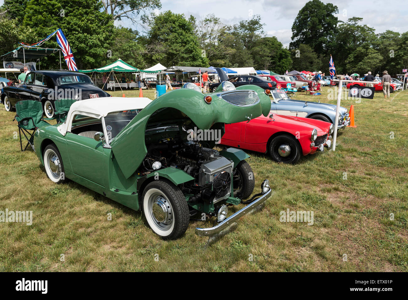 Oldtimer an einem Auto Show Stockfoto