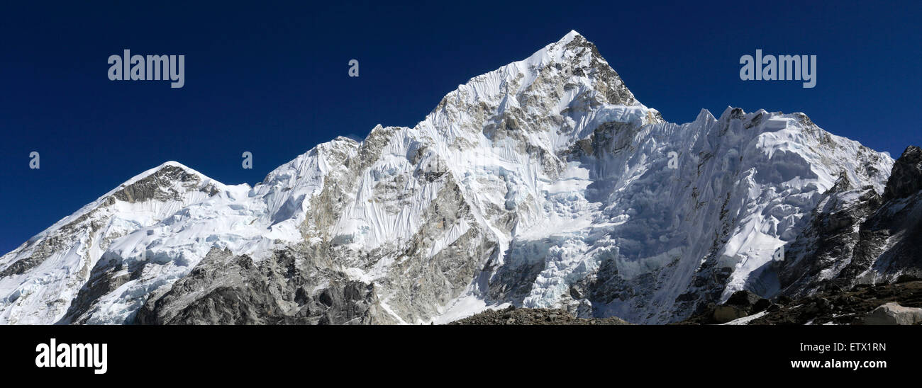 Gipfel des Nuptse Berg (7864 M), Everest base camp Trek, Sagarmatha Nationalpark, UNESCO-Weltkulturerbe, Solu-Khumbu Stockfoto