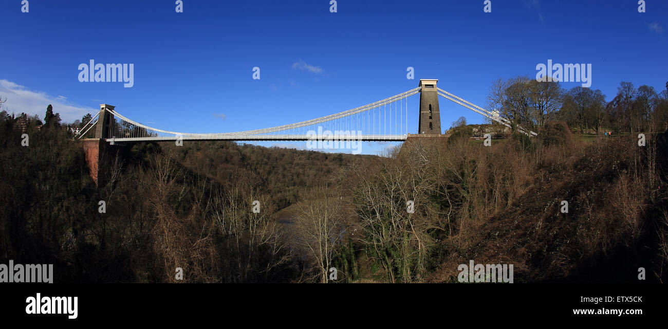 Clifton Suspension Bridge überspannt die Avon-Schlucht, Clifton, Bristol, England, UK. Stockfoto