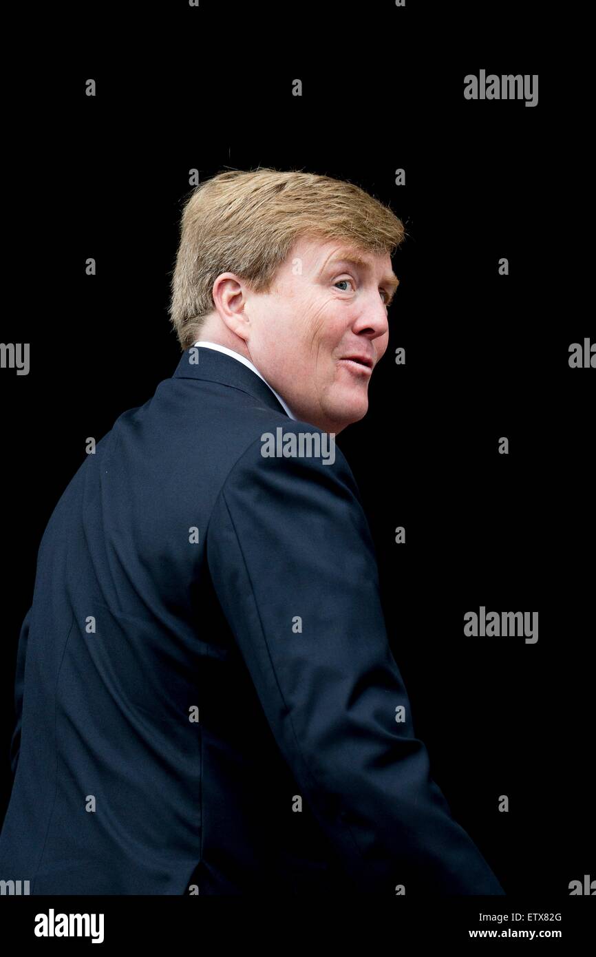 Amsterdam, Niederlande. 16. Juni 2015. König Willem-Alexander der Niederlande besucht die Preisverleihung des Zilveren Anjers der Fondation Prince Bernhard Kultur an das königliche Palais in Amsterdam, Niederlande, 16. Juni 2015. Die Zilveren Stockfoto