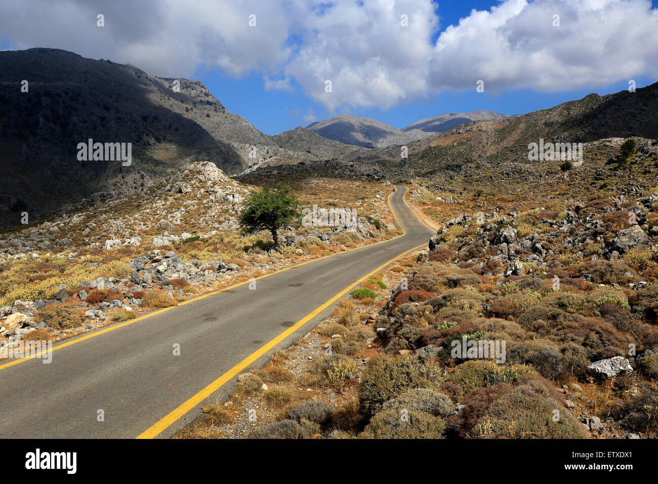 Frangokastello, Griechenland, Landschaft, den Krioneritis-Bergen von Kreta Stockfoto