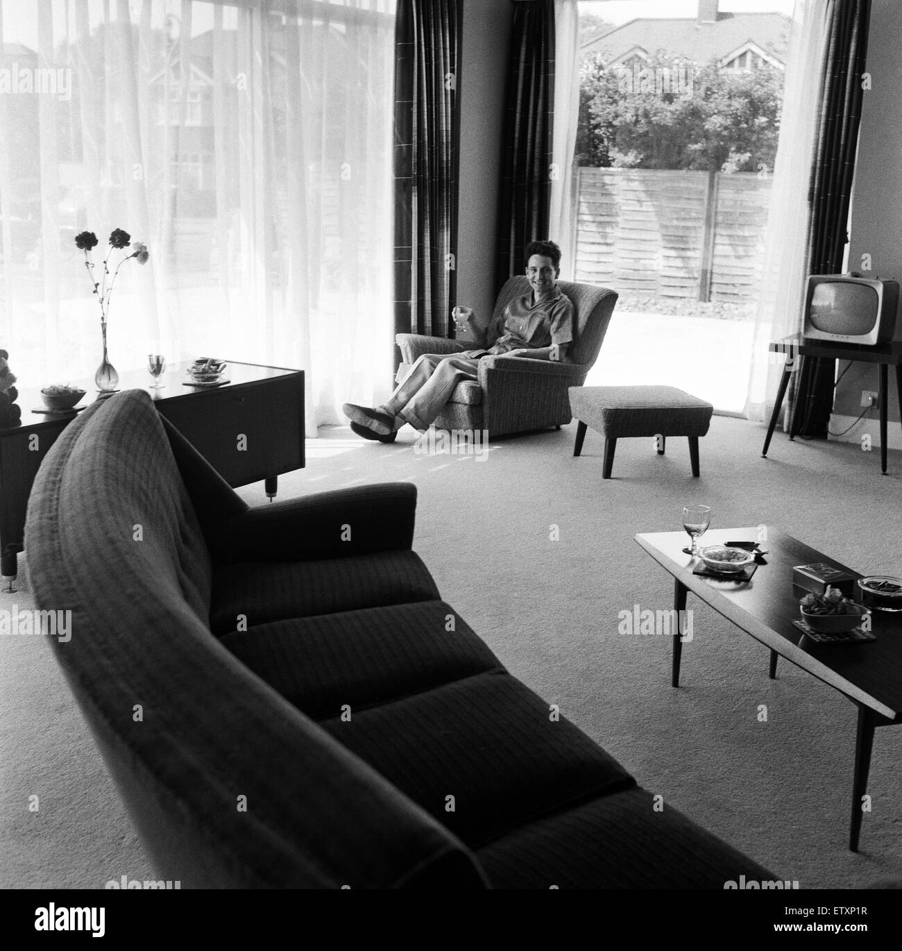 Lonnie Donegan zu Hause, 13. Mai 1959. Stockfoto