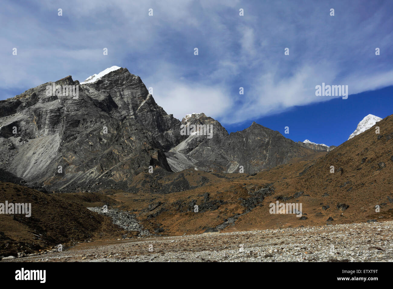 AWI Spitzberg 5245 M, Everest base camp Trek, Sagarmatha Nationalpark, UNESCO-Weltkulturerbe, Solu Khumbu Bezirk, Stockfoto