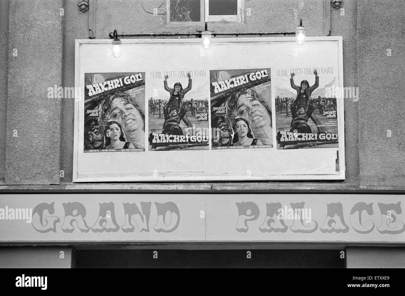 Ladywood, Birmingham, 15. August 1977. Grand Palace Cinema. Asiatisches Kino. Stockfoto