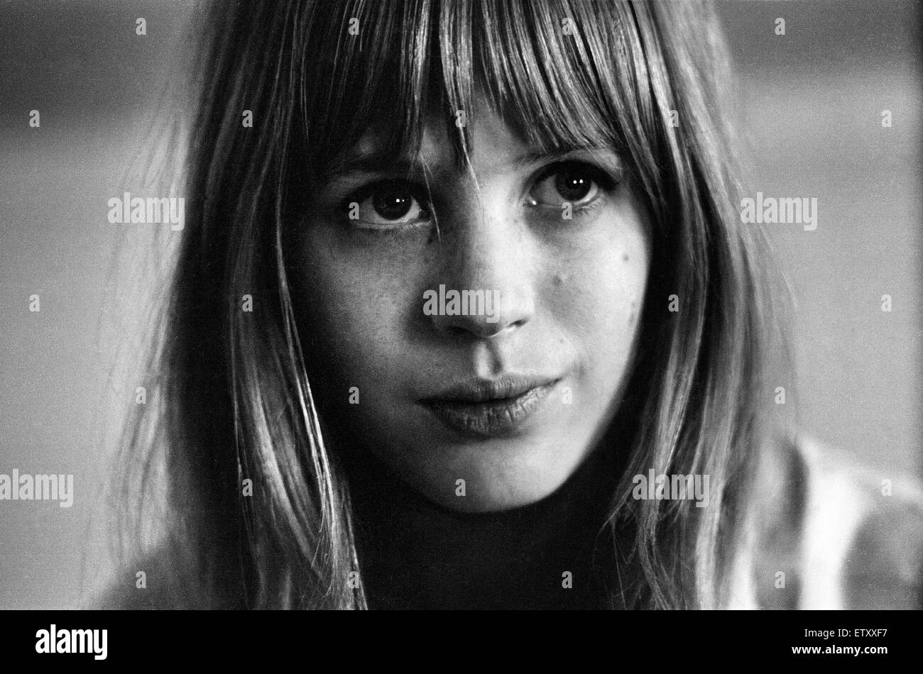 Marianne Faithfull posiert für Porträts. 3. Januar 1965. Stockfoto