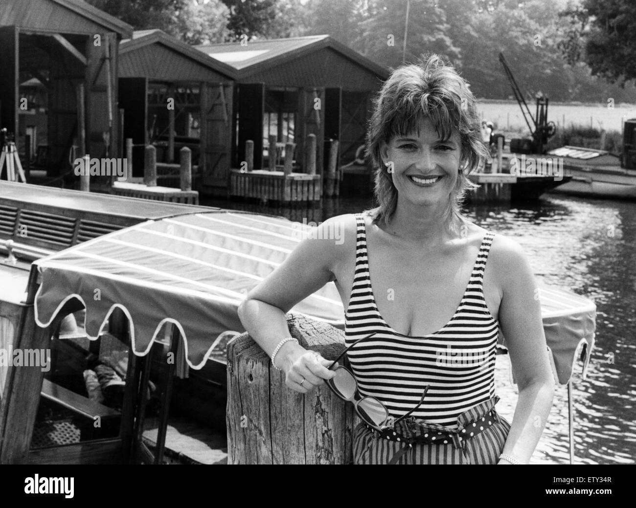 Sängerin Linda Thompson. 20. Juli 1983. Stockfoto