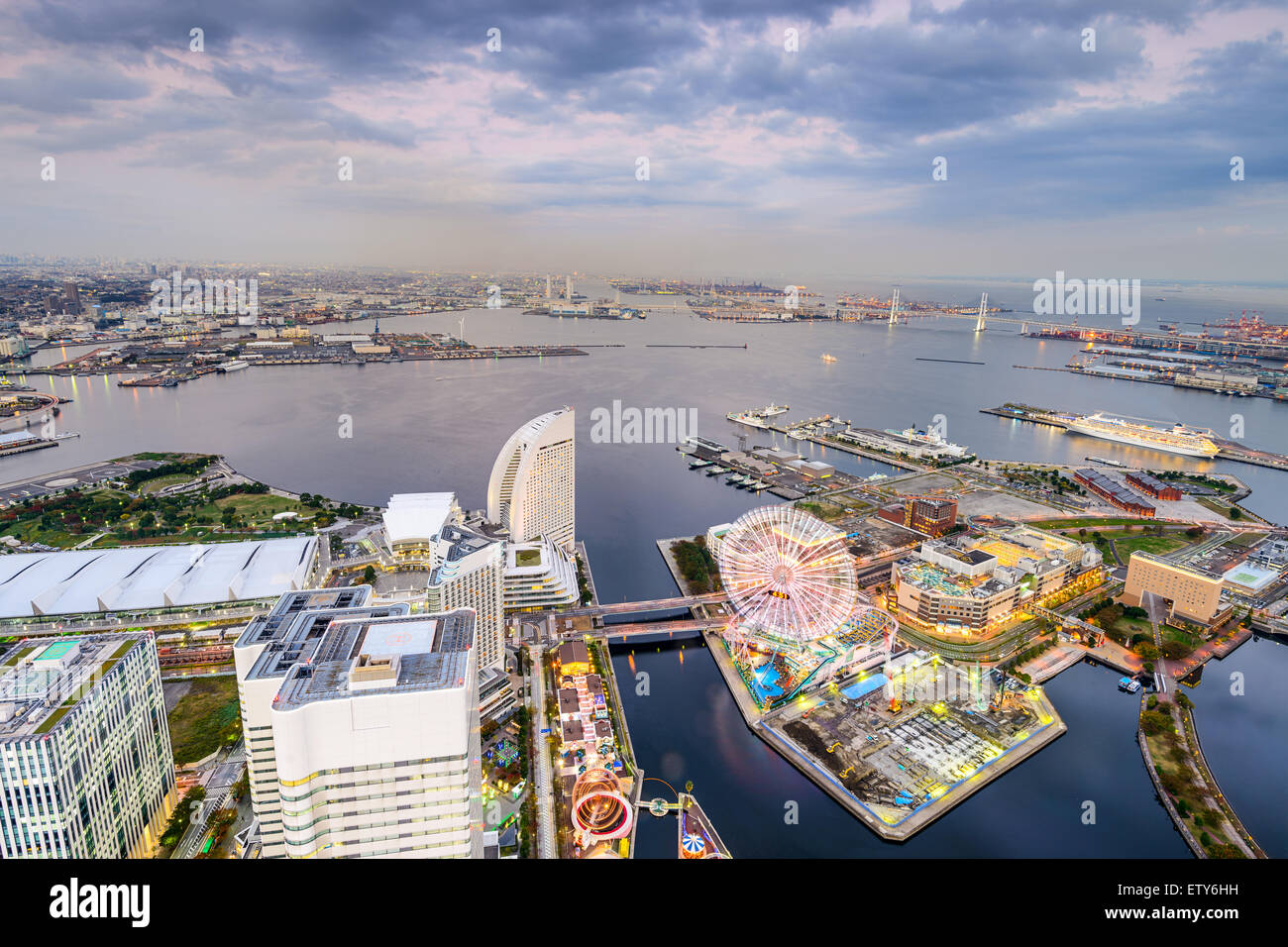 Yokohama, Japan im Minato Mirai Waterfront. Stockfoto