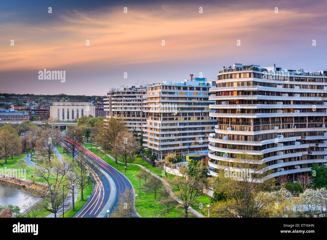 Washington, DC, USA Stadtbild im Stadtteil Foggy Bottom. Stockfoto