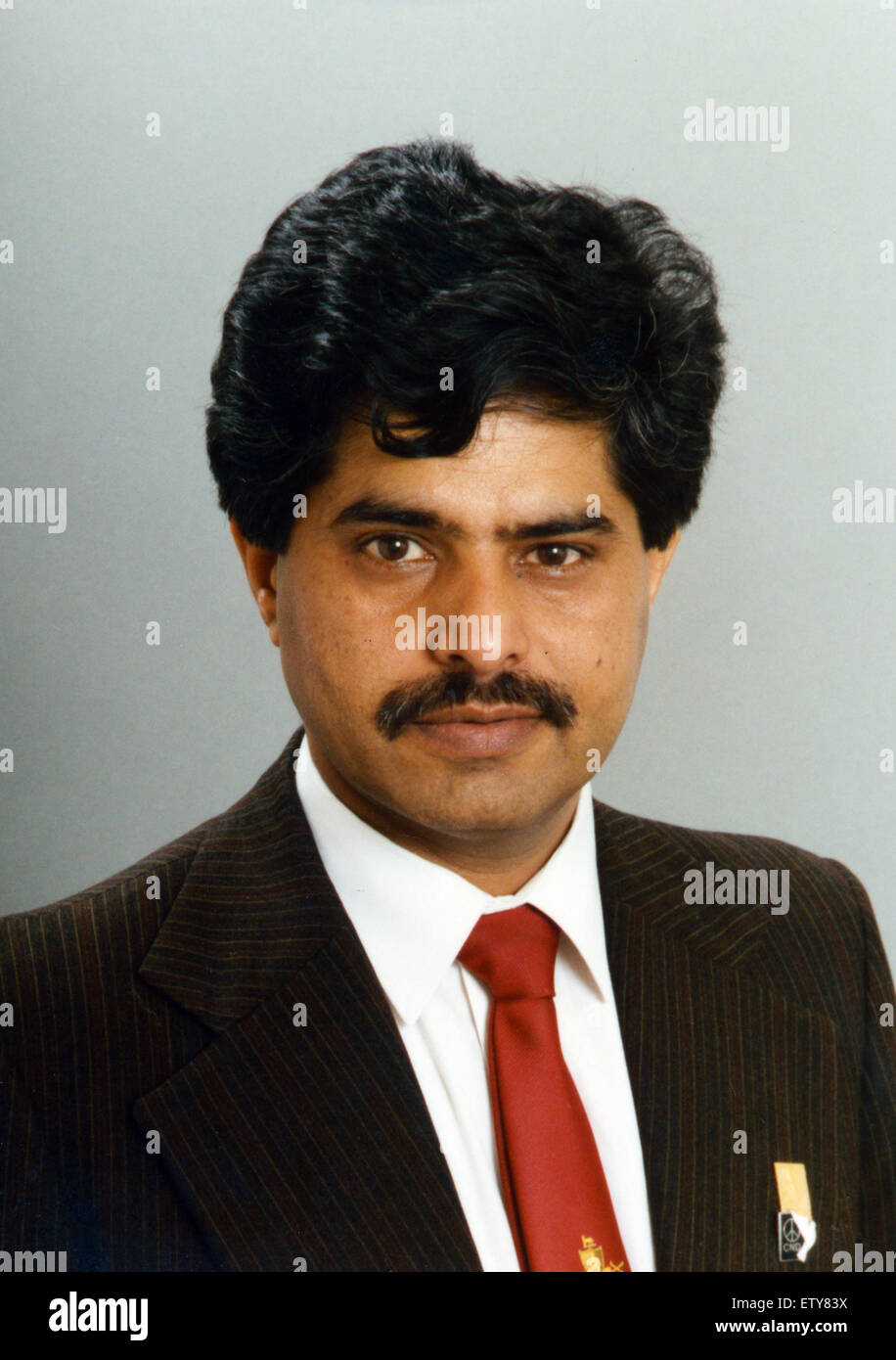 Stadtrat Raj Malhotra, erste asiatische Stadträtin für Coventry, untere Stoke vertreten, für die Labour Party von 1987 bis 1992. Abgebildete 13. September 1991. Stockfoto