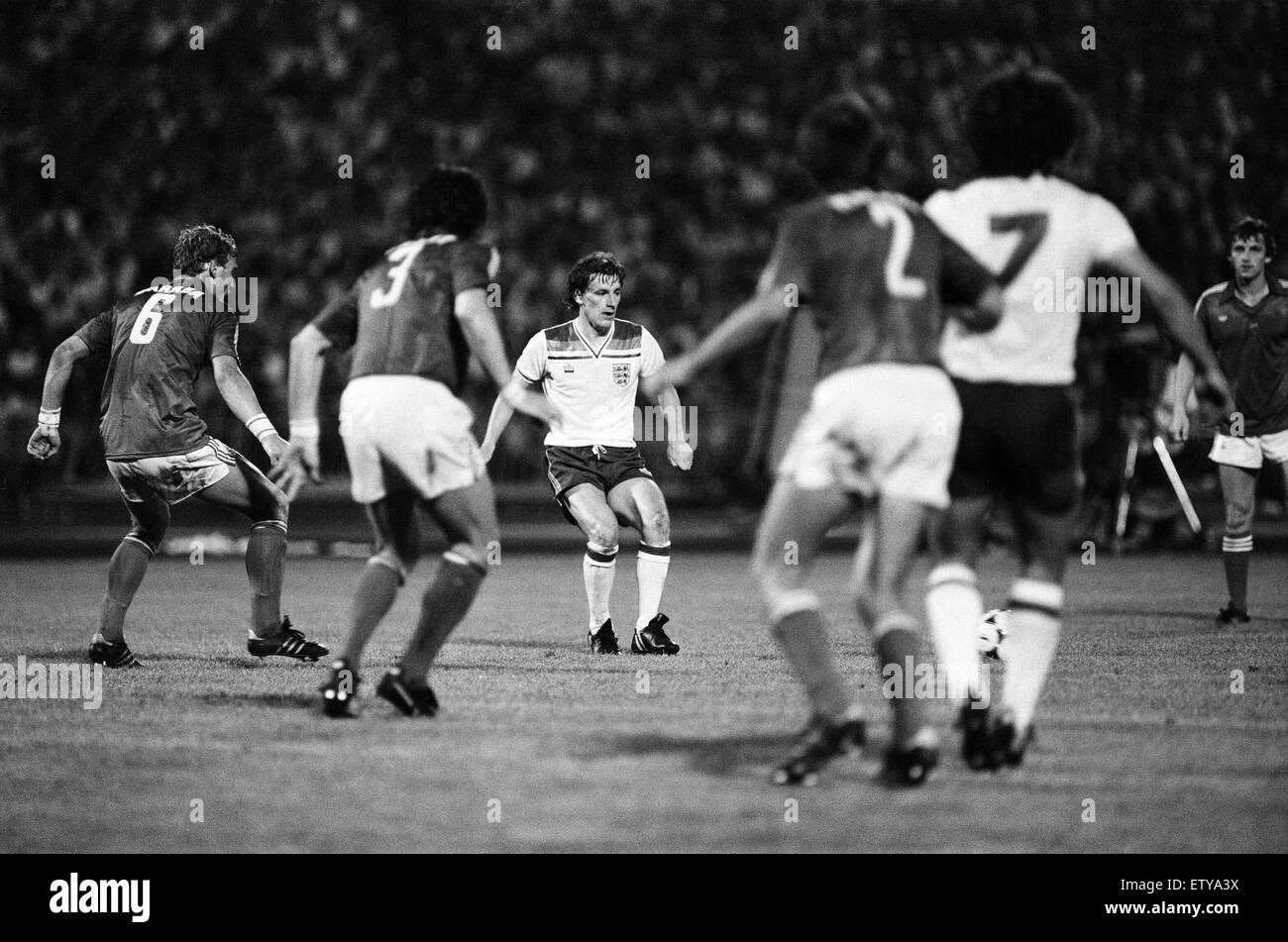 England Ungarn 1-3, Gruppe 4 World Cup Qualifier, match bei Nepstadion, Budapest, Ungarn, Samstag, 6. Juni 1981. Stockfoto