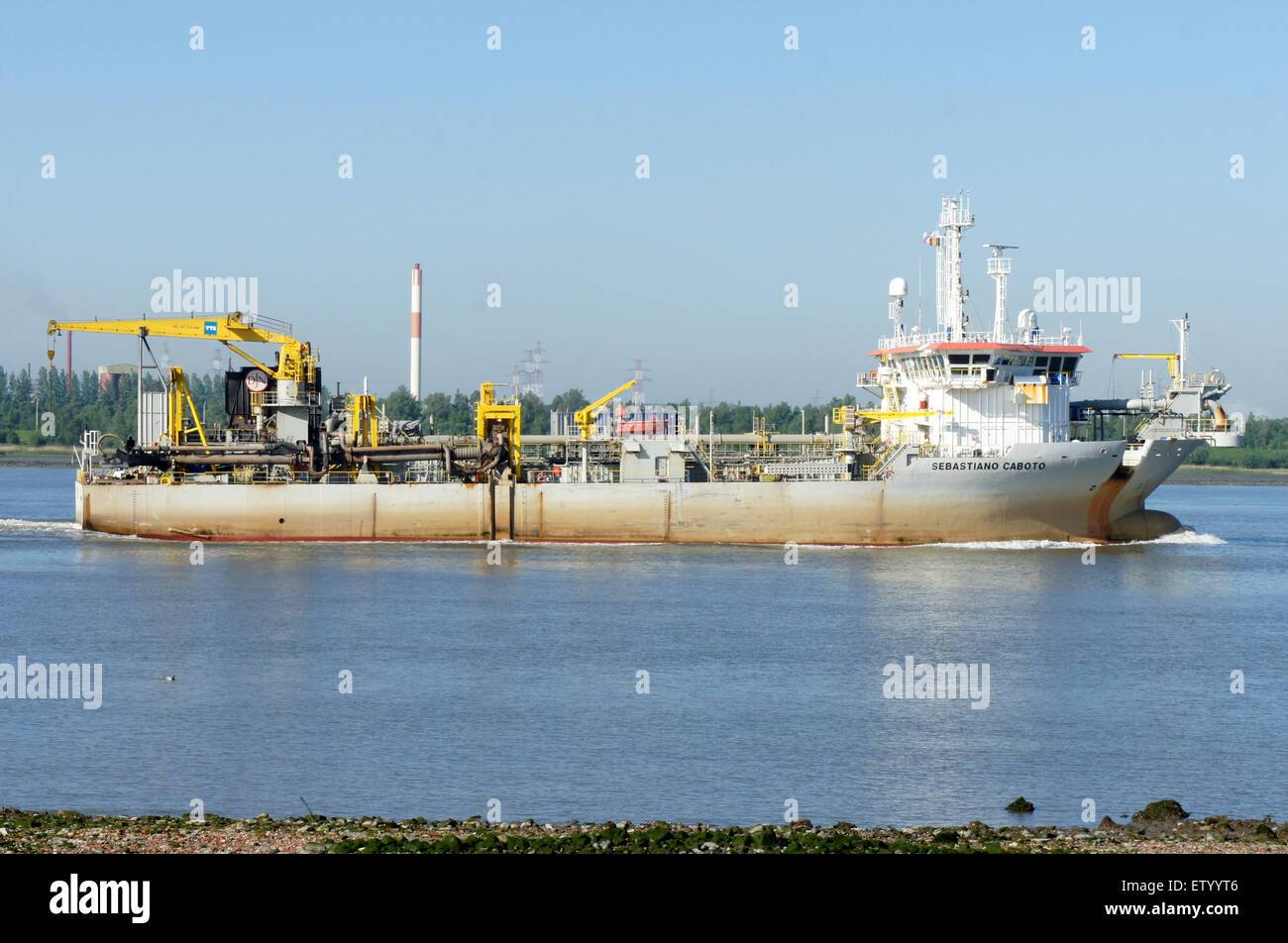 SEBASTIANO CABOTO - IMO 9505364, Schelde Fluss, Hafen von Antwerpen, pic3 Stockfoto