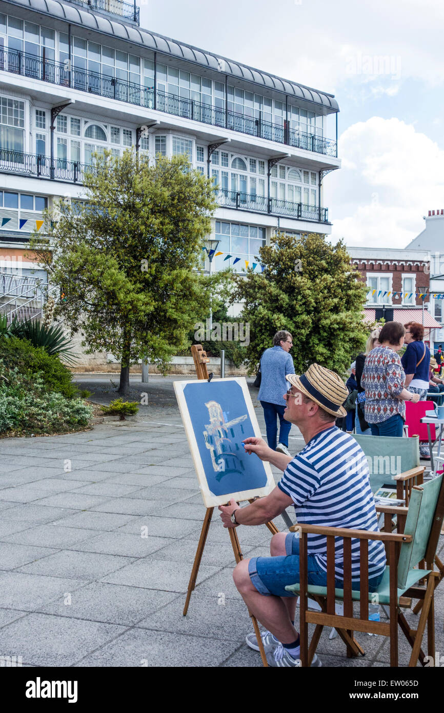 Künstler zeichnen das Park Inn Hotel in Southend on Sea. Stockfoto
