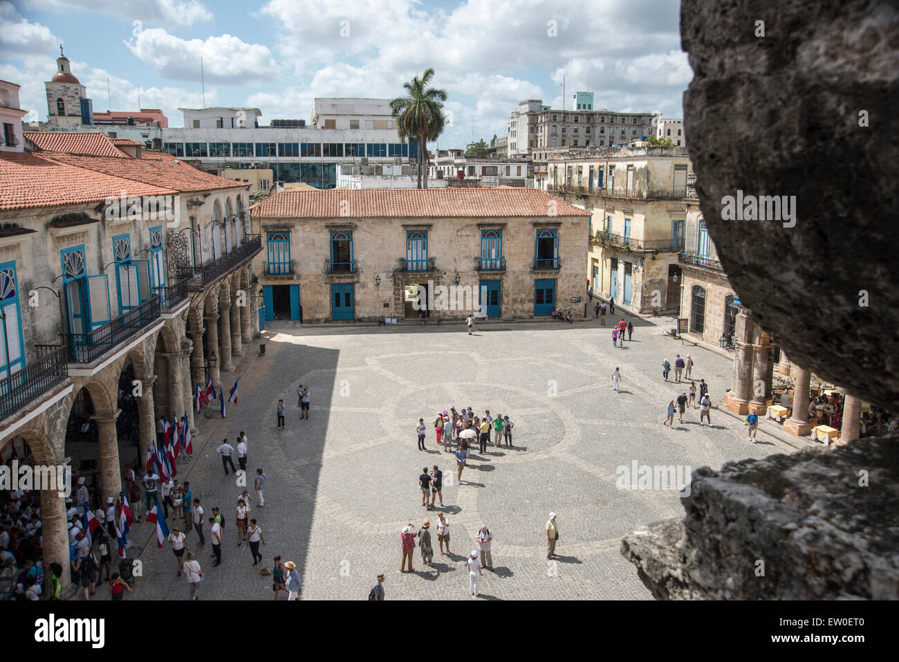 Der Cathedral Square von Havanna Stockfoto