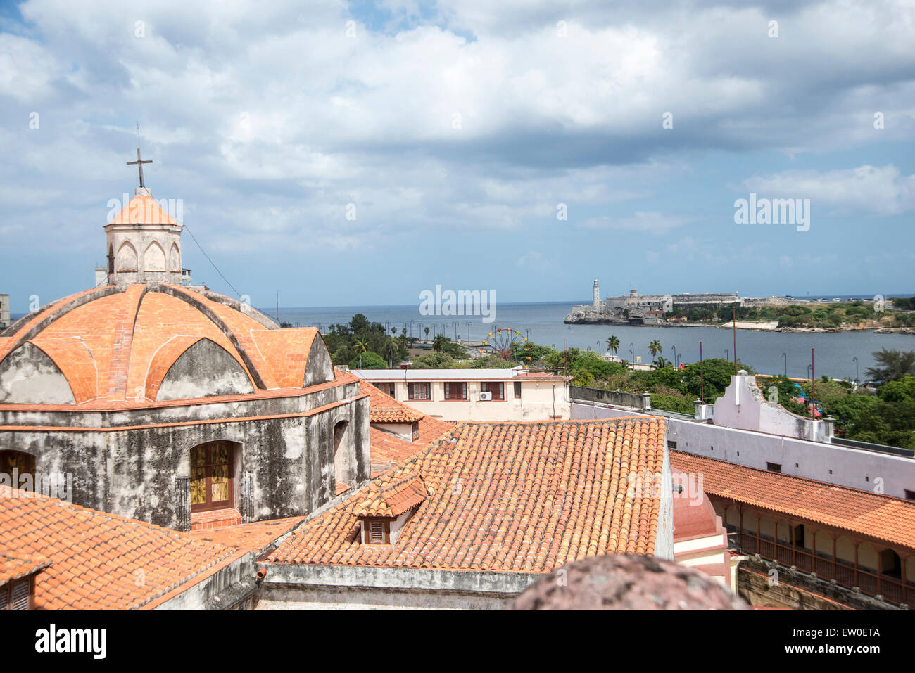 Blick auf den Eingang der Hafen von Havanna Stockfoto