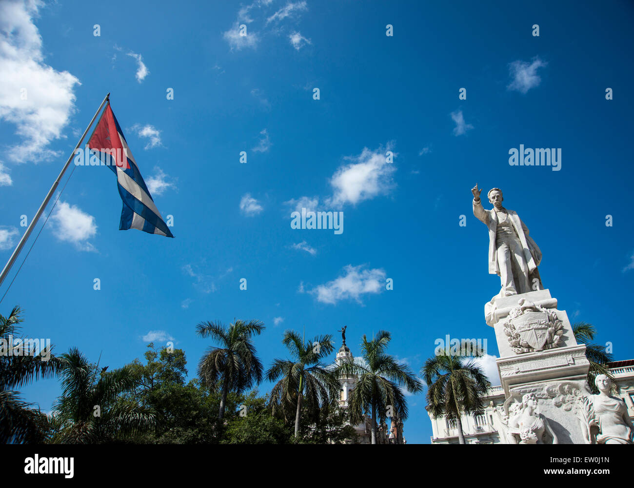 Jose Marti-Statue im Stadtpark in Havanna Stockfoto