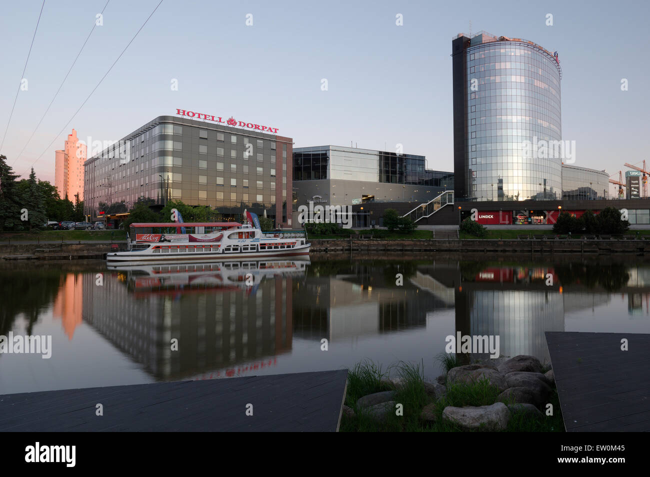 Das moderne Stadtzentrum in Tartu Estland Stockfoto