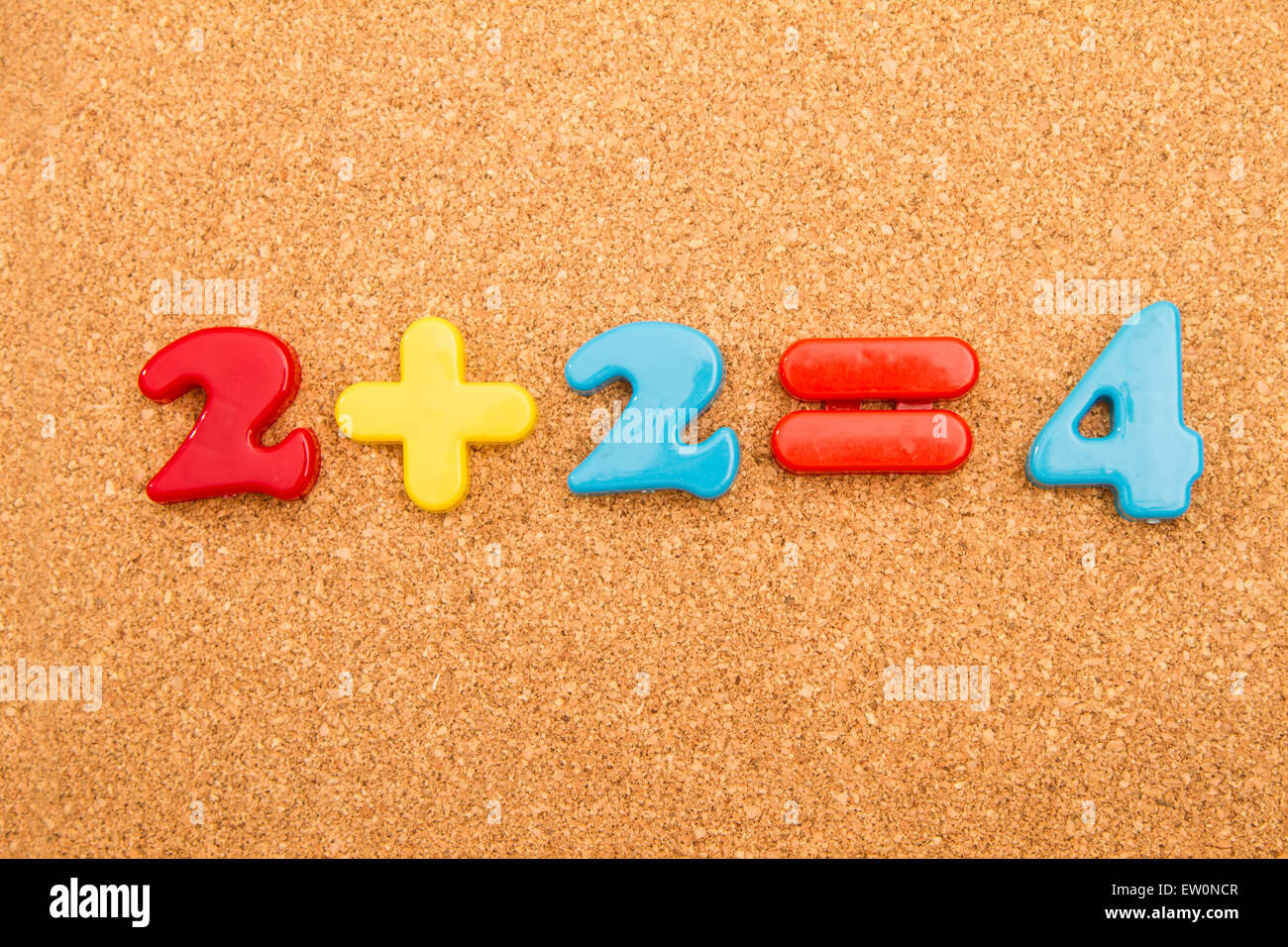 Einfache mathematische addition Stockfoto