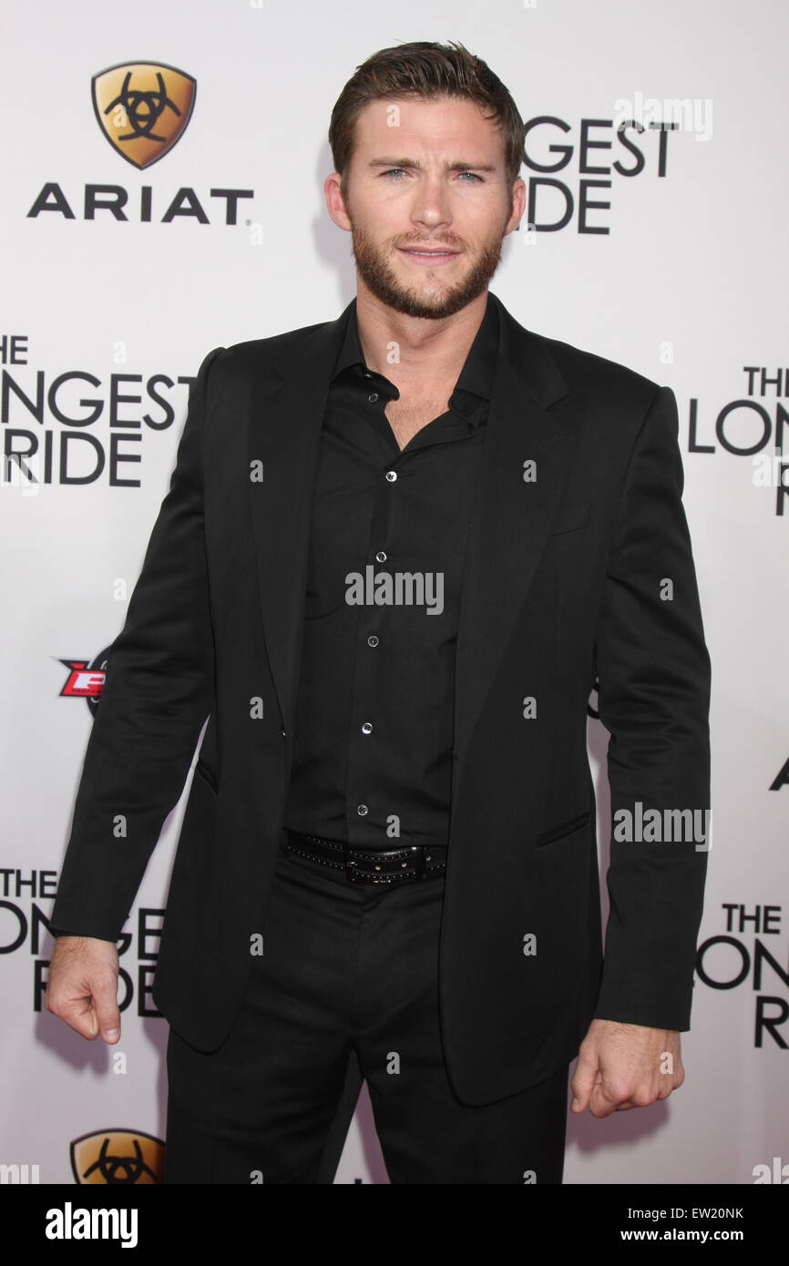 Die längste Fahrt Premiere mit: Scott Eastwood Where: Los Angeles, California, Vereinigte Staaten von Amerika bei: 7. April 2015 Stockfoto