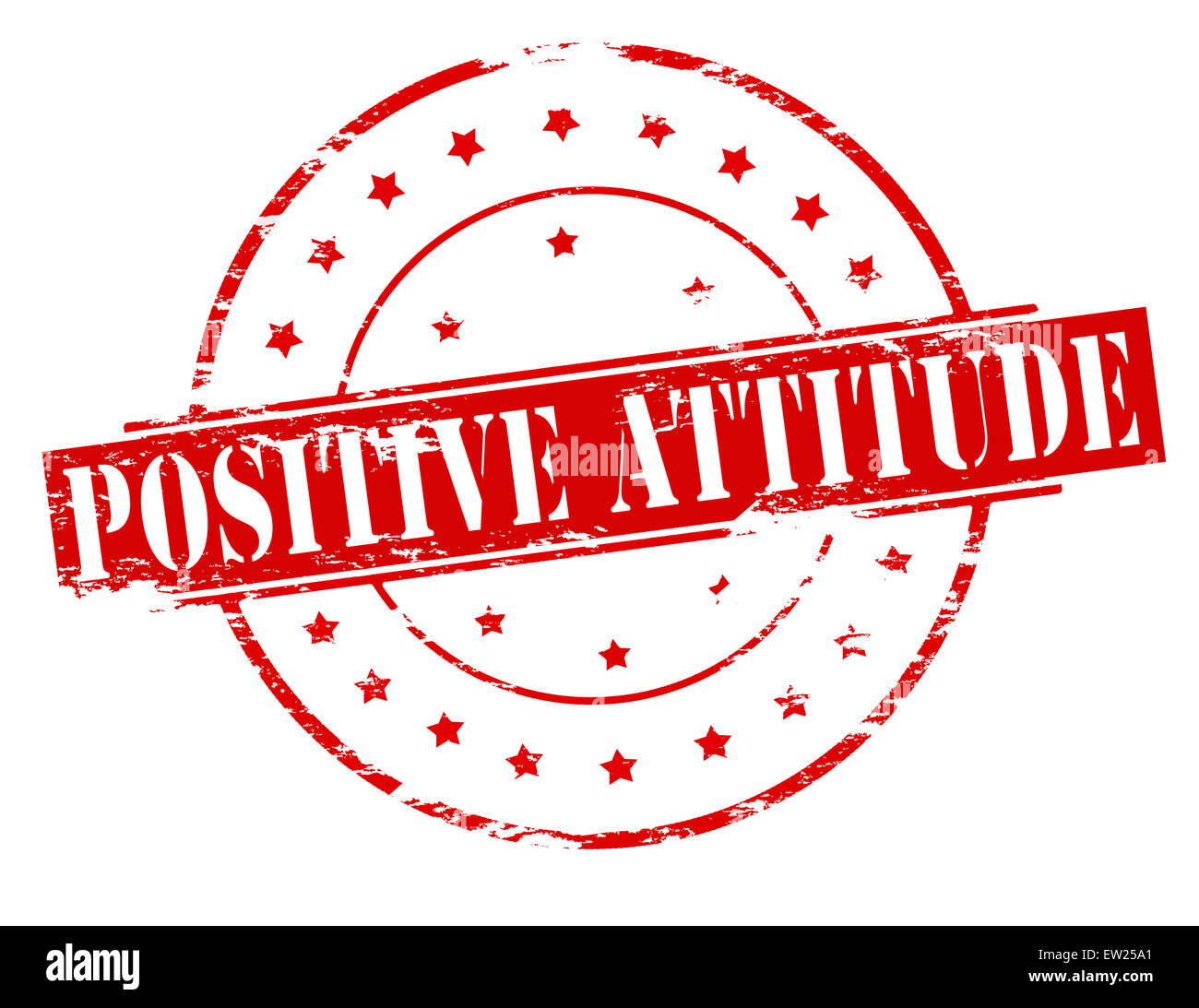 Stempel mit Text positive Einstellung innen, Abbildung Stockfoto