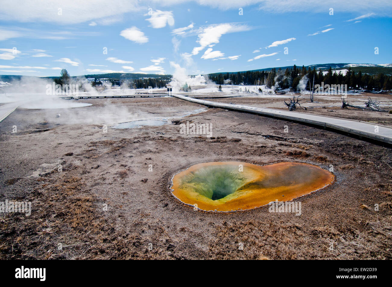 Belgische Pool im Upper Geyser Basin im Yellowstone National Park, WY Stockfoto