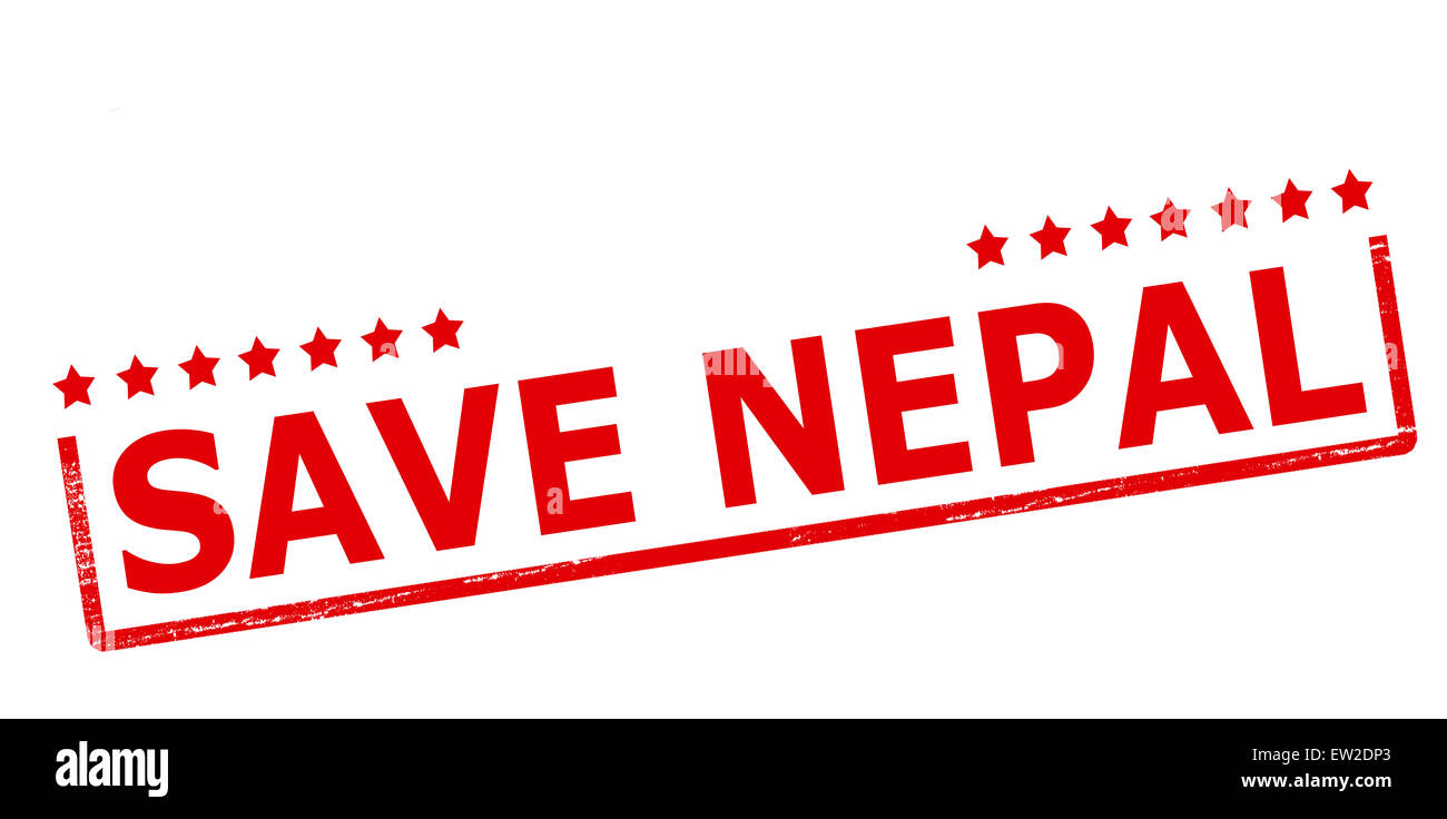 Stempel mit Text speichern Nepal innen, Abbildung Stockfoto