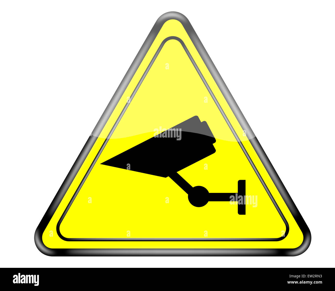 CCTV-Warnschild. Stockfoto