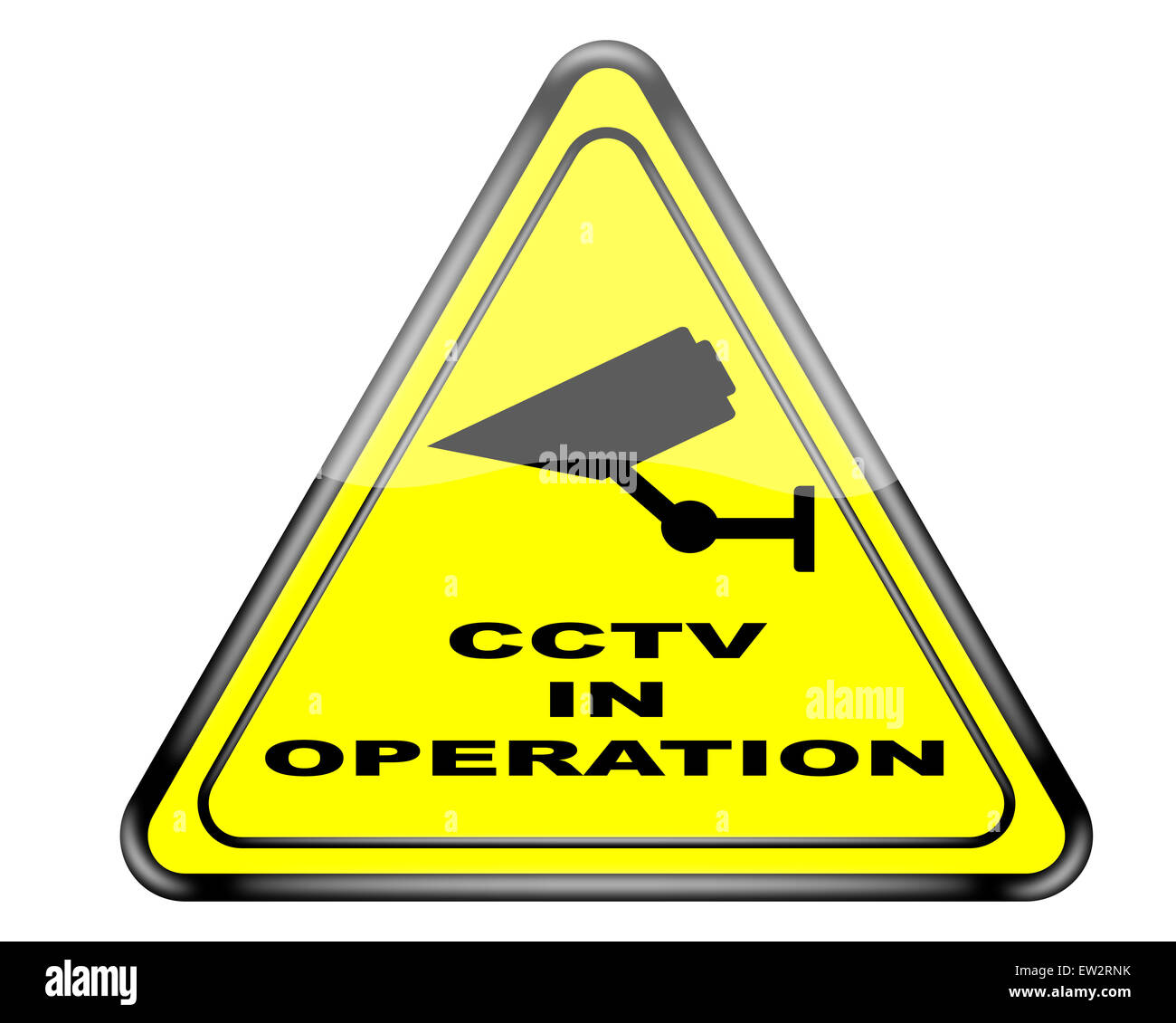 CCTV-Warnschild. Stockfoto