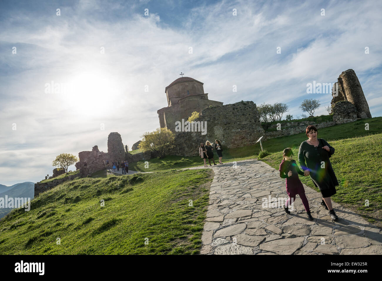 UNESCO-Welterbe 6. Jahrhundert georgischen orthodoxen Dschwari Kloster in der Nähe Stadt Mzcheta in Georgien Stockfoto