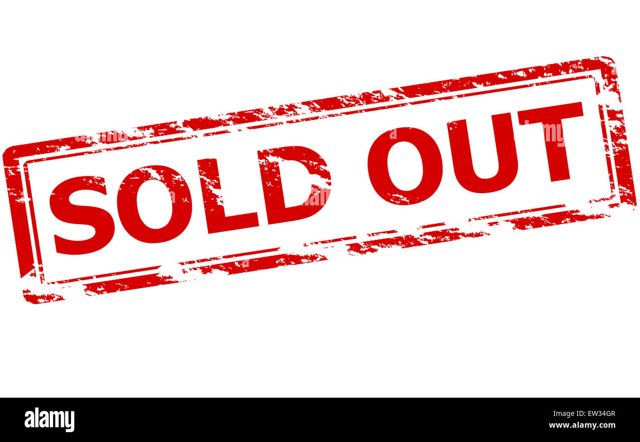 Stempel mit Text verkaufte heraus innen, Abbildung Stockfoto