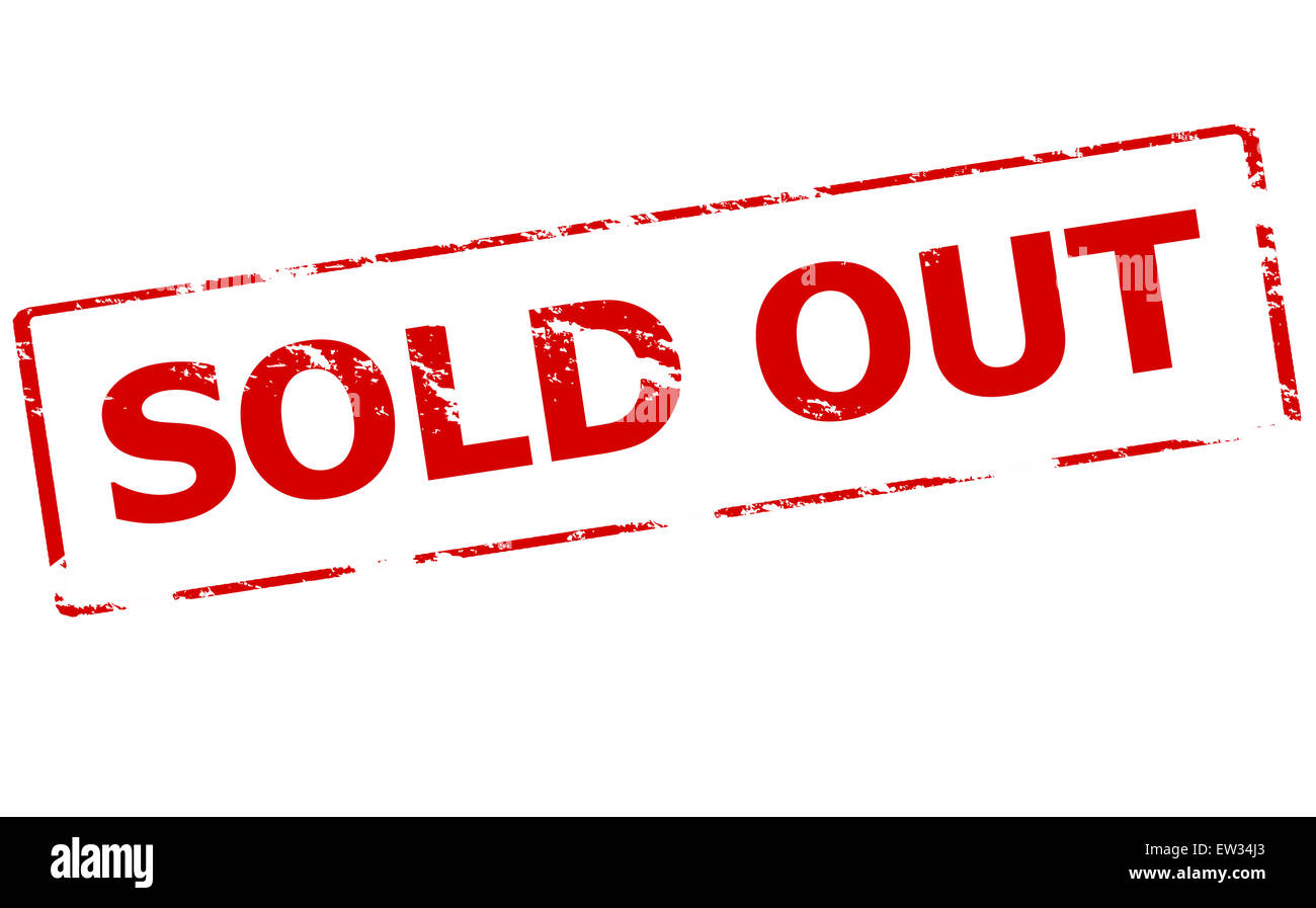 Stempel mit Text verkaufte heraus innen, Abbildung Stockfoto